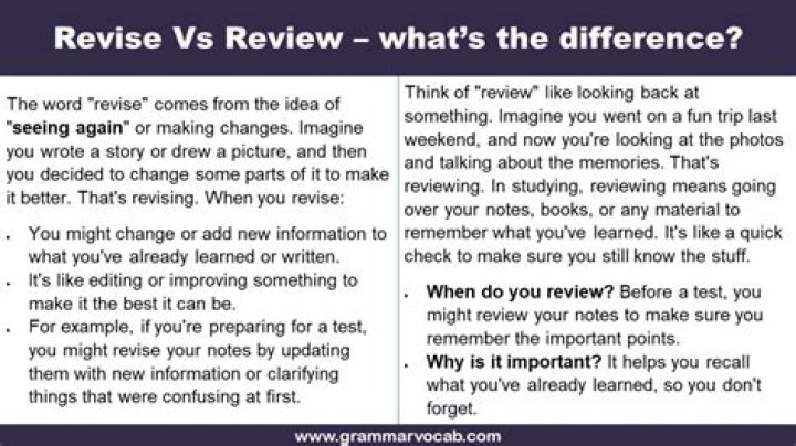 Is it revise or revise